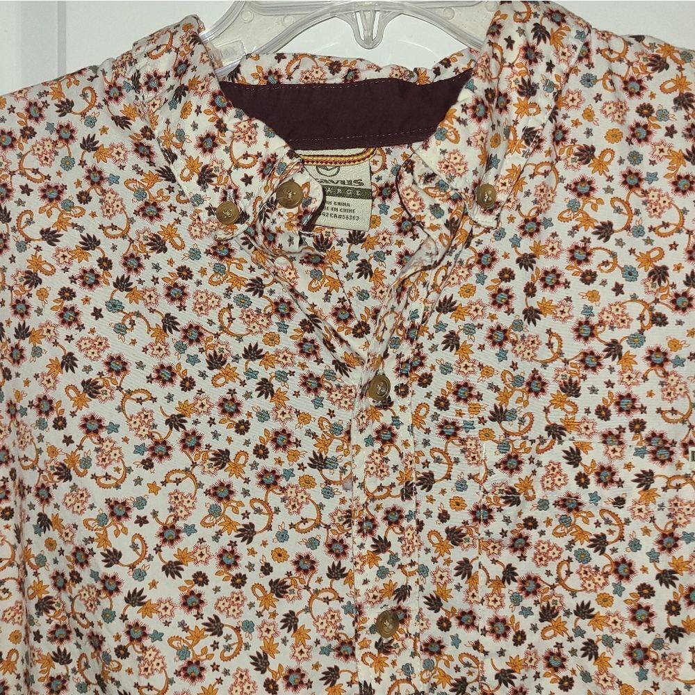 Dravus Men's Floral Button Down Cotton Shirt - Picture 5 of 11
